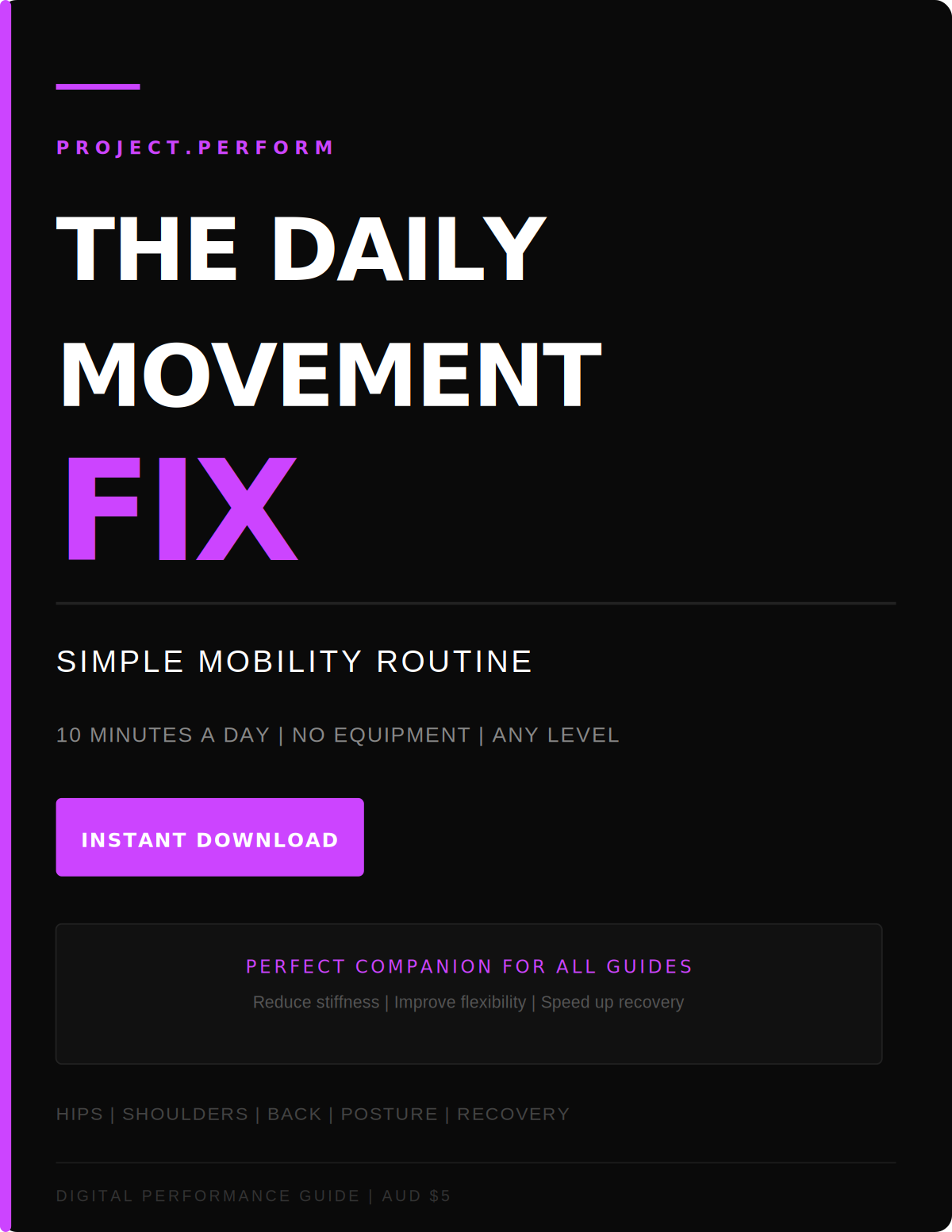 The Daily Movement Fix: Simple Mobility Routine